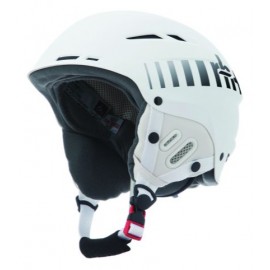 Rh+ Rider Helmet Matt White/Logo Shiny Grey Faded To Black - Giuglar