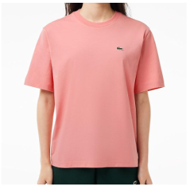 Lacoste T-Shirt M/M Girocollo Rosa Relaxed Fit Donna - Giuglar