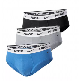 Nike Brief 3Pk Star Blue/W Gry/ Blk-Wht Every Day Cotton Stretch Uomo - Giuglar