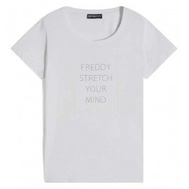 Freddy Core Woman T-Shirt M/M Bianca Stampa Bianca/Brillantini Donna - Giuglar