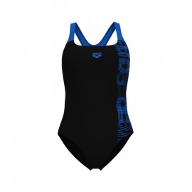 Women'S Arena Swimsuit Control Pro Black Intero Nero/Blu Donna - Giuglar Shop