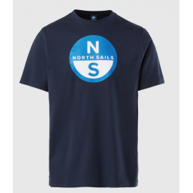 North Sails T-Shirt M/M Short Sleeve Basic Bollo-Navy Blue Uomo - Giuglar Shop