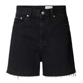 Calvin Klein Jeans Mom Short Denim Black Donna - Giuglar Shop