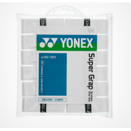 Yonex Ac 102-12Ex  Super Grap Overgrip Bianco Cf. 12Pz - Giuglar