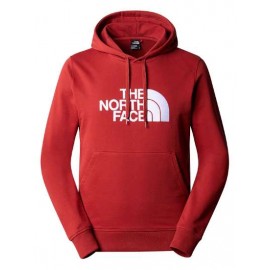 The North Face MenS Light Drew Peak Pul Hd Felpa Garz Capp Iron Red Logo Uomo - Giuglar